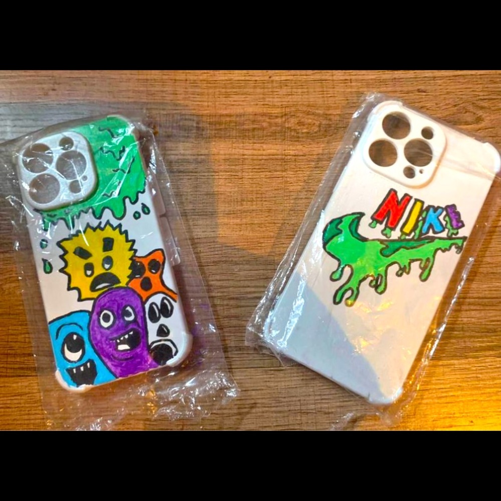 Hand drawn phone cases for iPhone 15 pro Max & 15 pro.